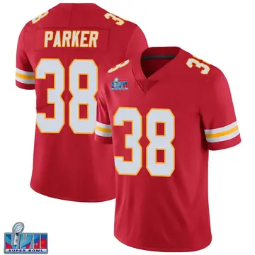 Nike Ron Parker Men's Limited Kansas City Chiefs Red Team Color Vapor Untouchable Super Bowl LVII Patch Jersey