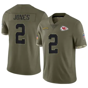 Nike Ronald Jones Men's Limited Kansas City Chiefs Olive 2022 Salute To Service Jersey