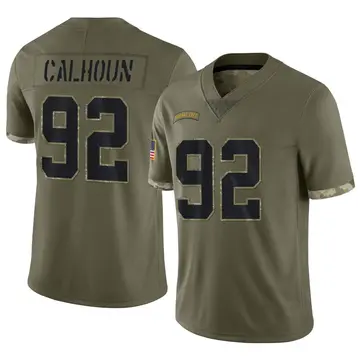 Nike Shilique Calhoun Men's Limited Kansas City Chiefs Olive 2022 Salute To Service Jersey