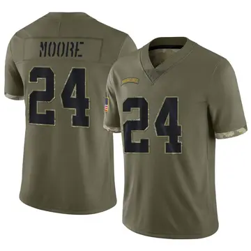 Nike Skyy Moore Men's Limited Kansas City Chiefs Olive 2022 Salute To Service Jersey