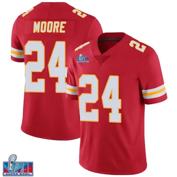Nike Skyy Moore Men's Limited Kansas City Chiefs Red Team Color Vapor Untouchable Super Bowl LVII Patch Jersey