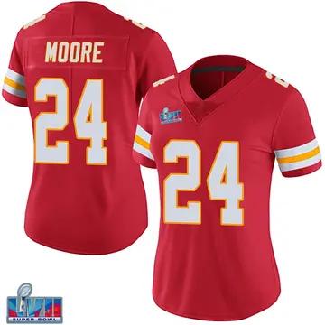 Nike Skyy Moore Women's Limited Kansas City Chiefs Red Team Color Vapor Untouchable Super Bowl LVII Patch Jersey