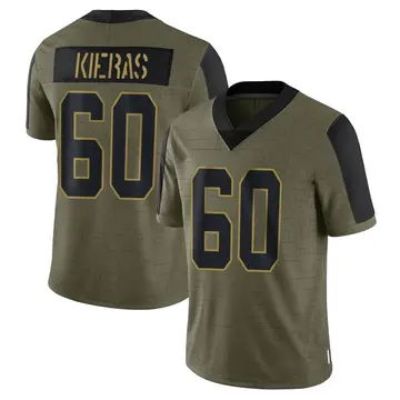 Nike Tautvydas Kieras Men's Limited Kansas City Chiefs Olive 2021 Salute To Service Jersey
