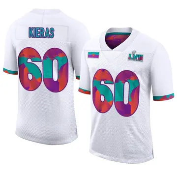 Nike Tautvydas Kieras Men's Limited Kansas City Chiefs White Super Bowl LVII Jersey