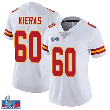 Nike Tautvydas Kieras Women's Limited Kansas City Chiefs White Vapor Untouchable Super Bowl LVII Patch Jersey