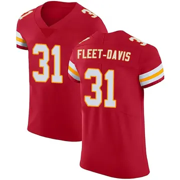Nike Tayon Fleet-Davis Men's Elite Kansas City Chiefs Red Team Color Vapor Untouchable Jersey