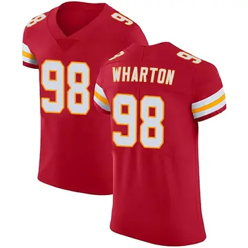 Nike Tershawn Wharton Men's Elite Kansas City Chiefs Red Team Color Vapor Untouchable Jersey