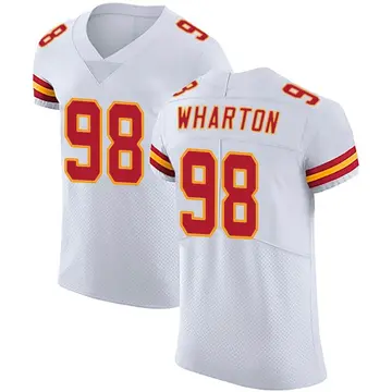 Nike Tershawn Wharton Men's Elite Kansas City Chiefs White Vapor Untouchable Jersey