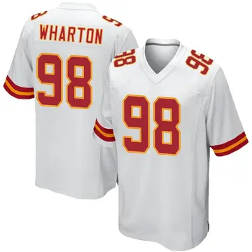 Nike Tershawn Wharton Men's Game Kansas City Chiefs White Jersey