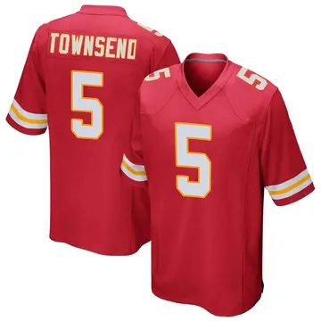 Nike Tommy Townsend Youth Game Kansas City Chiefs Red Team Color Jersey