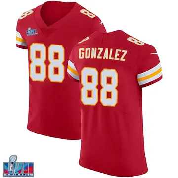 Nike Tony Gonzalez Men's Elite Kansas City Chiefs Red Team Color Vapor Untouchable Super Bowl LVII Patch Jersey