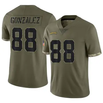 Nike Tony Gonzalez Men's Limited Kansas City Chiefs Olive 2022 Salute To Service Jersey