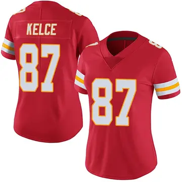 Nike Travis Kelce Women's Limited Kansas City Chiefs Red Team Color Vapor Untouchable Jersey