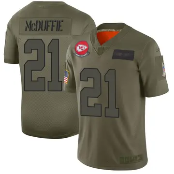 Nike Trent McDuffie Youth Limited Kansas City Chiefs Camo 2019 Salute to Service Jersey