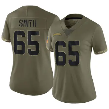 Nike Trey Smith Women's Limited Kansas City Chiefs Olive 2022 Salute To Service Jersey