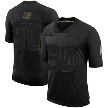 Nike Willie Gay Men's Limited Kansas City Chiefs Black 2020 Salute To Service Jersey