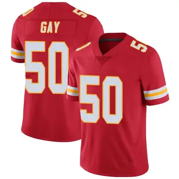 Nike Willie Gay Men's Limited Kansas City Chiefs Red Team Color Vapor Untouchable Jersey
