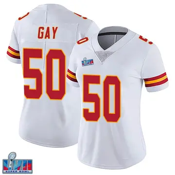 Nike Willie Gay Women's Limited Kansas City Chiefs White Vapor Untouchable Super Bowl LVII Patch Jersey